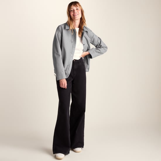 Robyn Womens Waterproof Short Trench Coat - Mid Grey Melange - Image 4