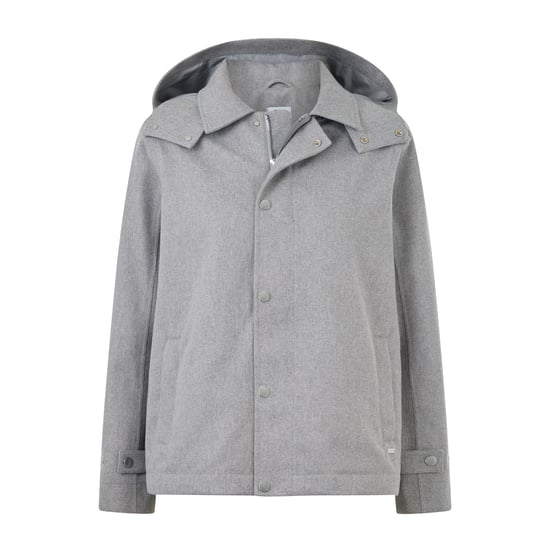 Robyn Womens Waterproof Short Trench Coat - Mid Grey Melange - Image 5
