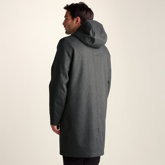 Henry Mens Waterproof Longline Coat - Charcoal Melange - Image 2