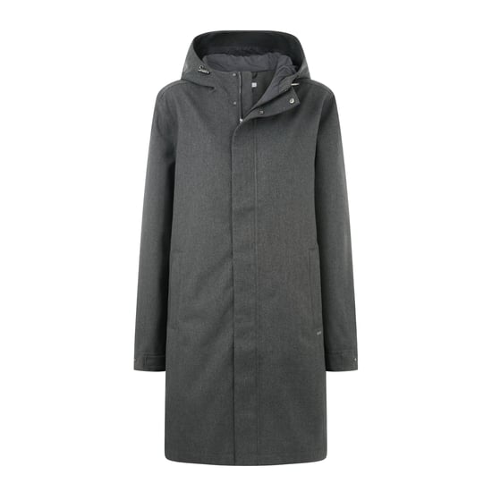 Henry Mens Waterproof Longline Coat - Charcoal Melange - Image 5