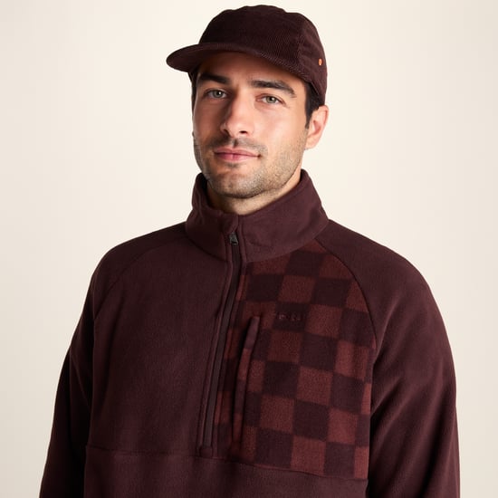 Barker Mens Midweight Microfleece Half Zip Pullover - Deep Brown - Image 6