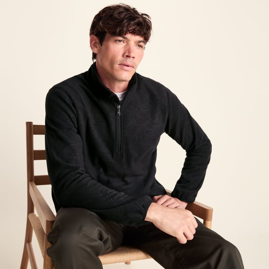 Charlton Mens Printed Midweight Microfleece Half Zip - Terrain Print - Image 4