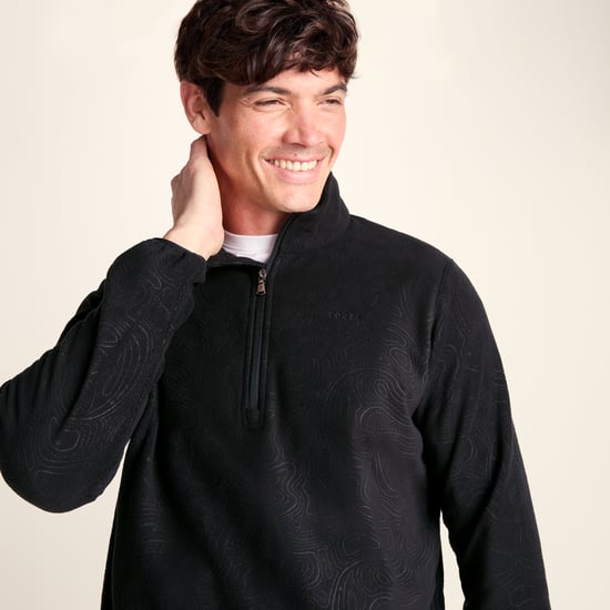 Charlton Mens Printed Midweight Microfleece Half Zip - Terrain Print - Image 6