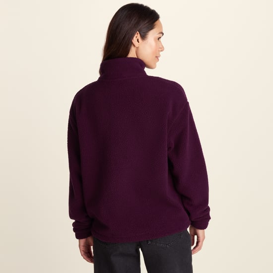 Emilie Womens Relaxed Fit Sherpa Fleece - Aubergine - Image 2