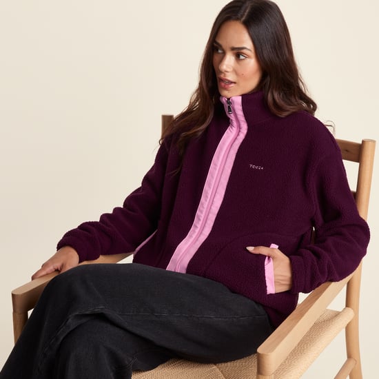 Emilie Womens Relaxed Fit Sherpa Fleece - Aubergine - Image 4
