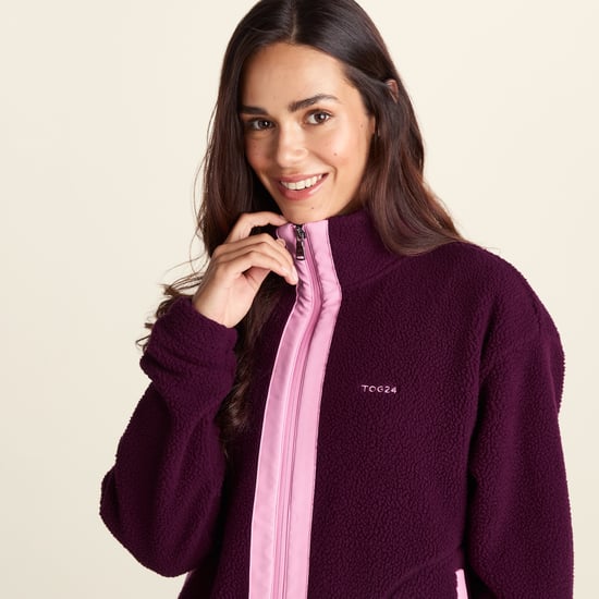 Emilie Womens Relaxed Fit Sherpa Fleece - Aubergine - Image 6