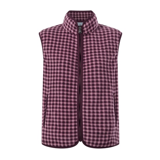 Firth Womens Gingham Midweight Microfleece Gilet - Mauve Gingham - Image 5