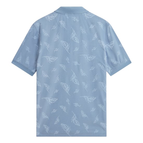 Ted Baker Neyack Feather Jacquard Zip Blå Pikétröja - Image 2