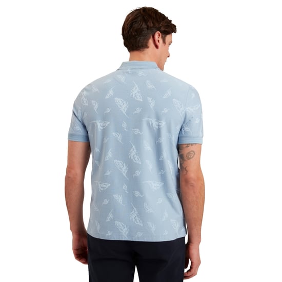 Ted Baker Neyack Feather Jacquard Zip Blå Pikétröja - Image 4