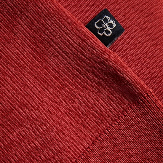 Ted Baker Daldin Rayon Zip Dark Brown Polo Shirt - Image 4