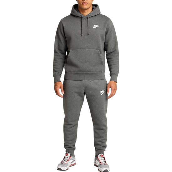 NIKE Club Mens Fleece Full Tracksuits Set Sweat Hoodie Jogger Sports - Image 1