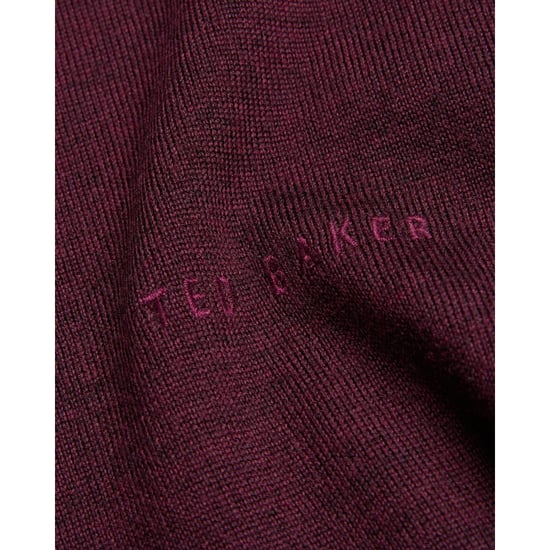 Ted Baker Liblo Merino Branded Crewneck Maroon Jumper - Image 6
