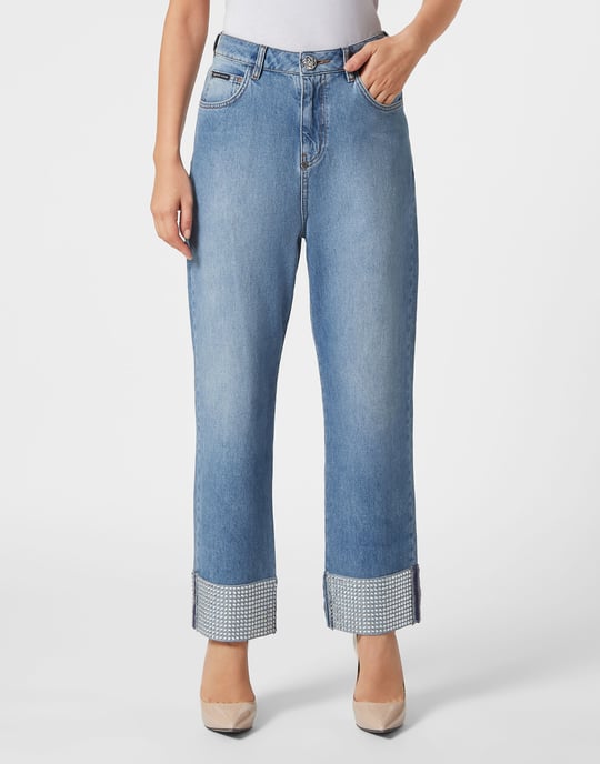 Denim Trousers Loose Fit Heart - Image 2