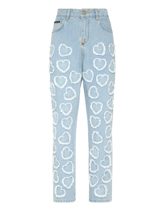 Denim Trousers Loose Fit Heart - Image 1