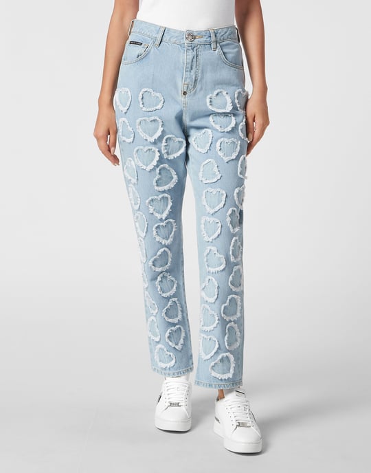 Denim Trousers Loose Fit Heart - Image 2