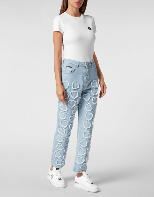 Denim Trousers Loose Fit Heart - Image 4