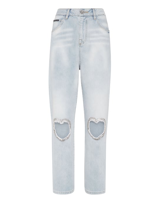 Denim Trousers Loose Fit Heart - Image 1