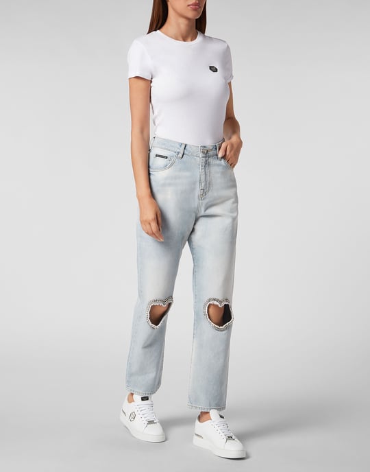 Denim Trousers Loose Fit Heart - Image 3