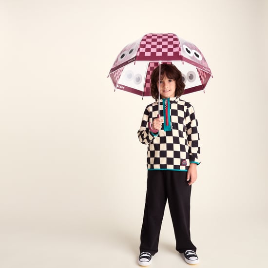 Romney Kids Shaun the Sheep Umbrella - Beetroot/Candy Floss Checkerboard - Image 1