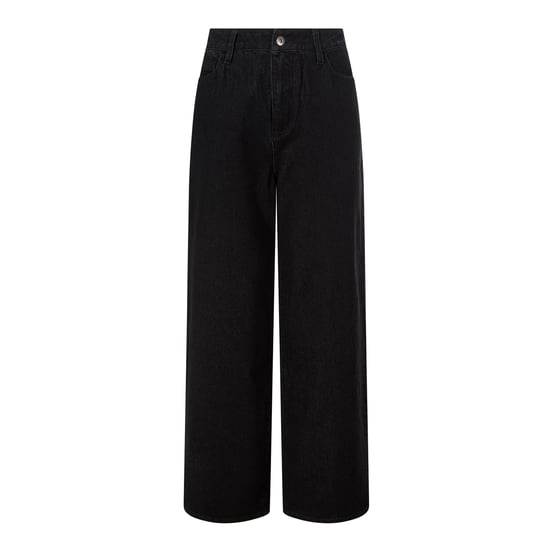 Harriet Womens High Rise Wide Leg Jeans - Black Denim - Image 5