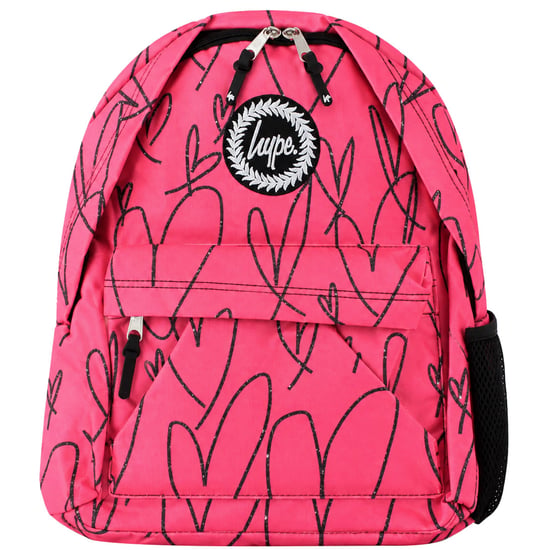 Hype Scribble Hearts Pink Backpack - Image 1