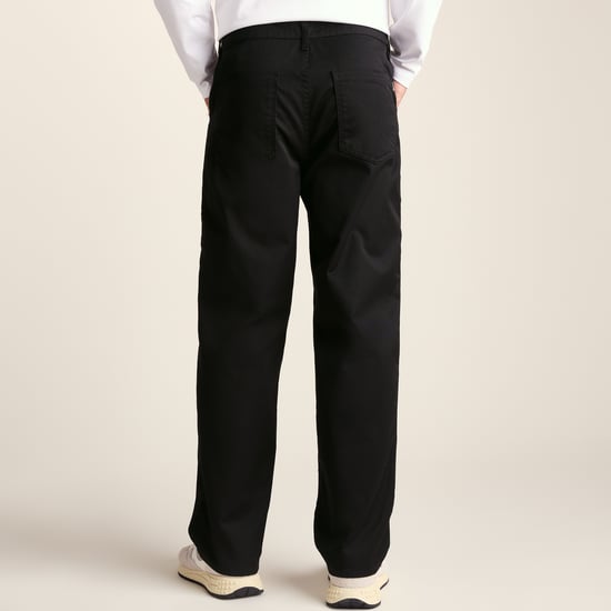 Sam Mens Slim Tapered Casual Chino Trouser - Black - Image 2