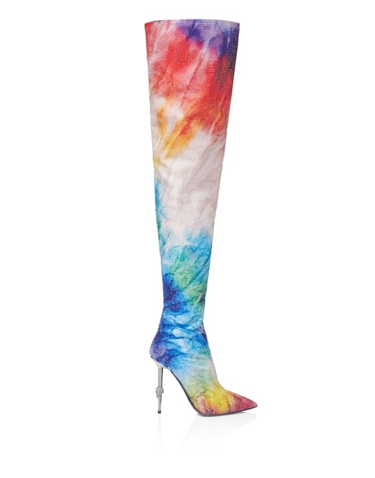 Overknee Laarzen Met Hoge Hak Tie Dye - Image 2