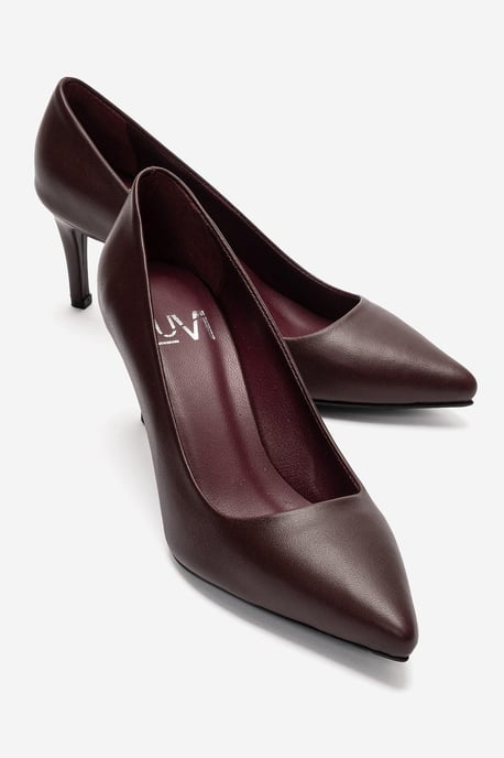 Clyde Leren Stiletto Spitse Neus Pump - Image 4