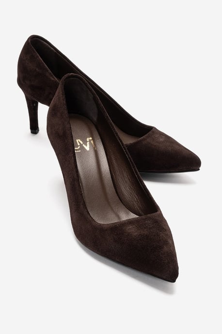Clyde Leren Stiletto Spitse Neus Pump - Image 4
