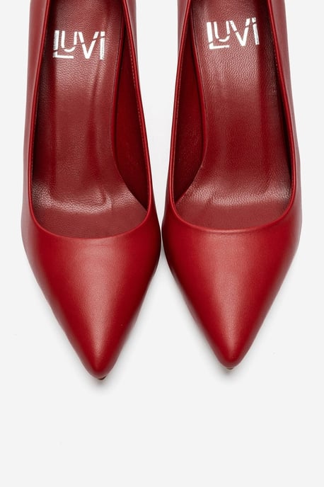 Clyde Leren Stiletto Spitse Neus Pump - Image 2