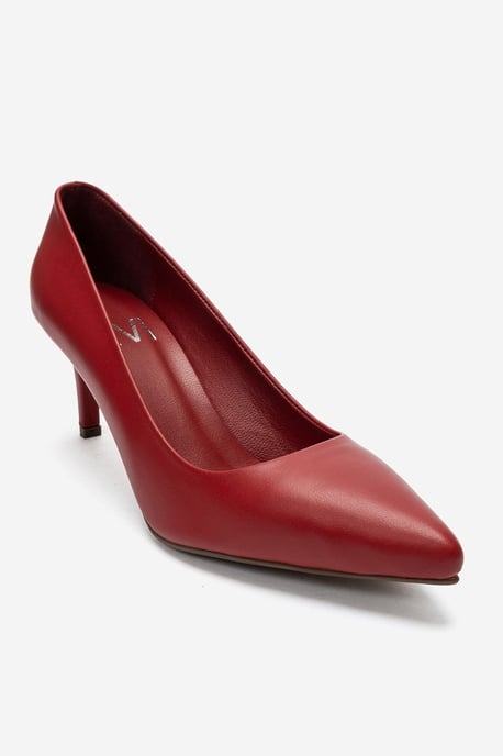 Clyde Leren Stiletto Spitse Neus Pump - Image 3
