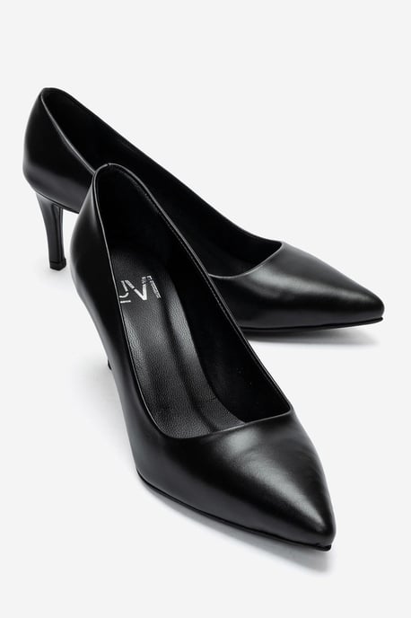 Clyde Leren Stiletto Spitse Neus Pump - Image 1