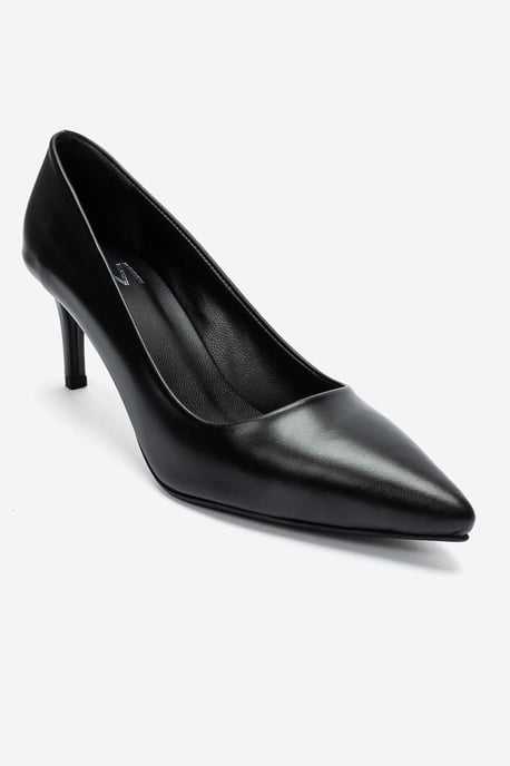 Clyde Leren Stiletto Spitse Neus Pump - Image 3