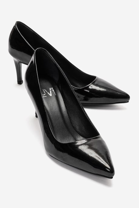 Clyde Leren Stiletto Spitse Neus Pump - Image 4