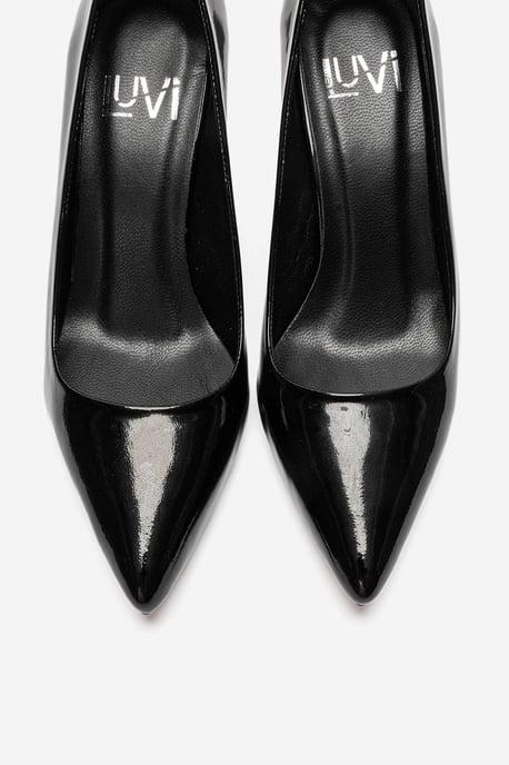 Clyde Leren Stiletto Spitse Neus Pump - Image 5