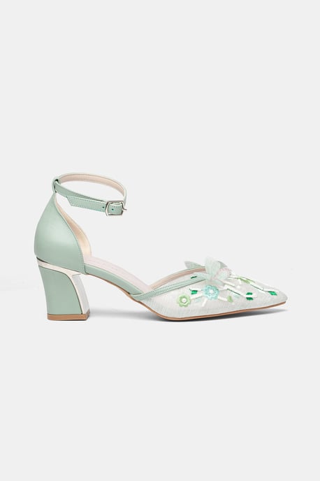 Iry Blokhak Bruid Spitse Neus Pump - Image 2