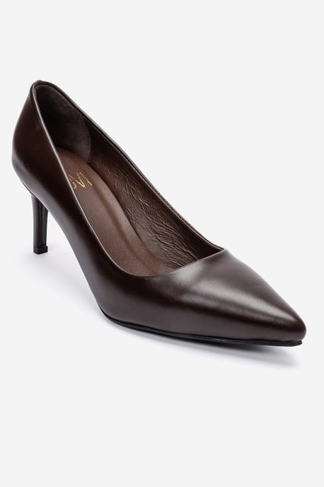 Clyde Leren Stiletto Spitse Neus Pump - Image 3