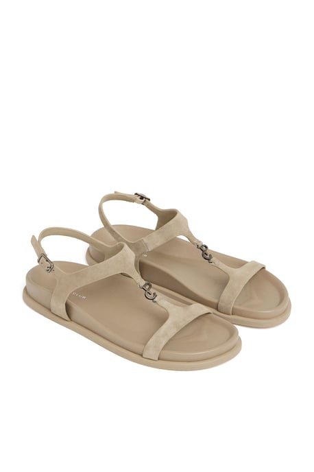 Bruine biosandalen Ofelia met metalen Polo Club-detail - Image 2