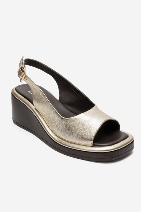 Orlena Läder Platform Kilklack Sandal - Image 3