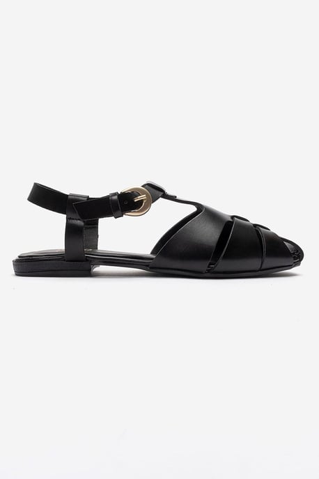 Jandor Läder Ankelrem Platt Sandal - Image 2