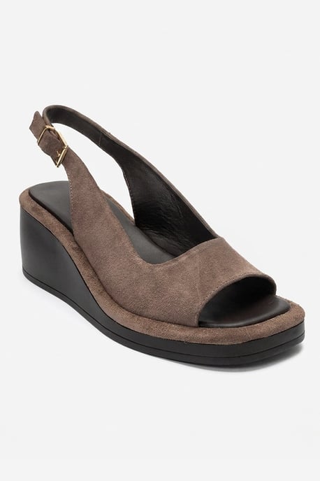 Orlena Läder Platform Kilklack Sandal - Image 3