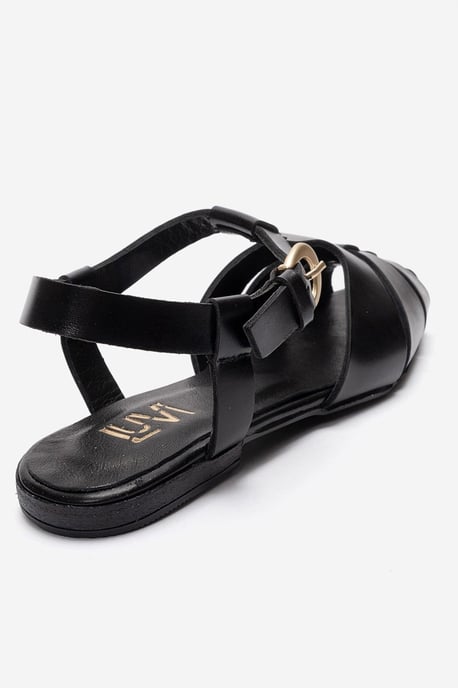 Jandor Läder Ankelrem Platt Sandal - Image 6