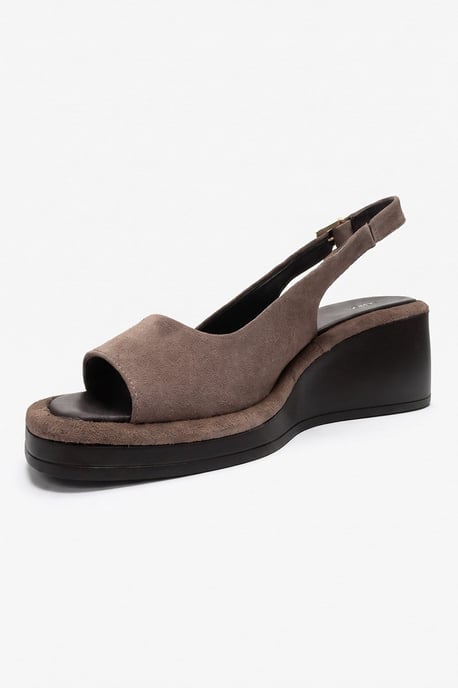 Orlena Läder Platform Kilklack Sandal - Image 6