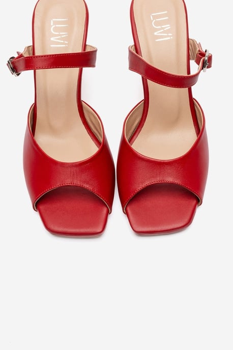 Urael Leren Stiletto Bandsandaal - Image 2