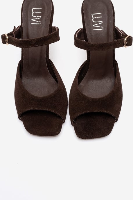 Urael Leren Stiletto Bandsandaal - Image 2