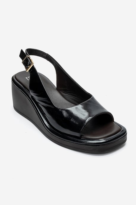 Orlena Läder Platform Kilklack Sandal - Image 1
