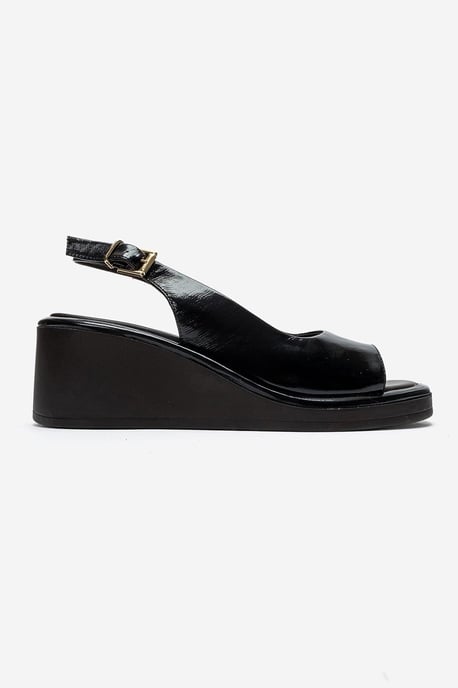 Orlena Läder Platform Kilklack Sandal - Image 2