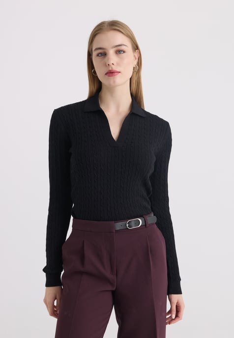 Pullover Pullover With Polo Collar - Image 1