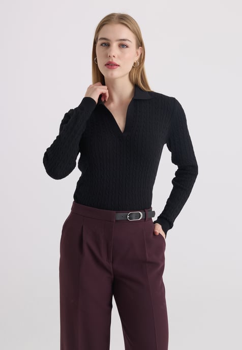 Pullover Pullover With Polo Collar - Image 2