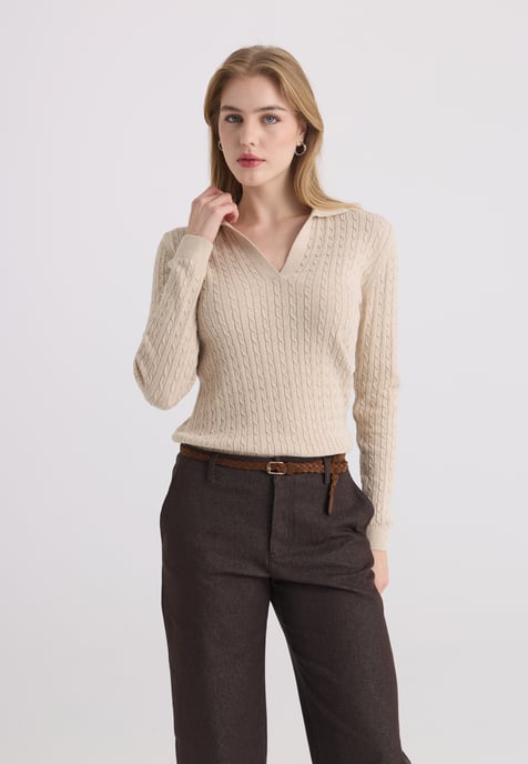Pullover Pullover With Polo Collar - Image 3